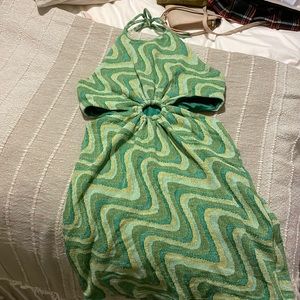 Zara halter neck cut out dress